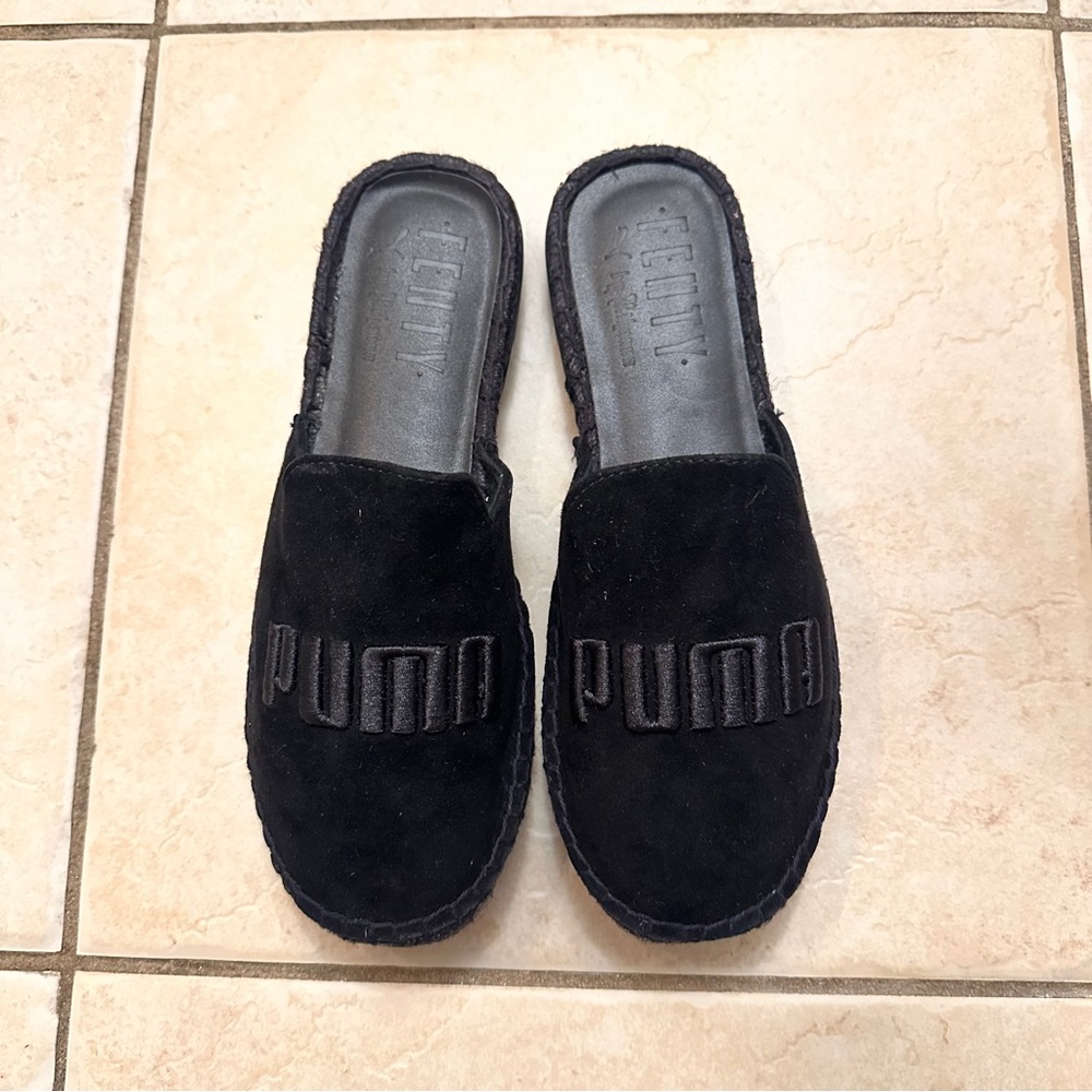 PUMA x Fenty by Rihanna Espadrille Slides Sandals Puma Black 367685-01 Size 7.5